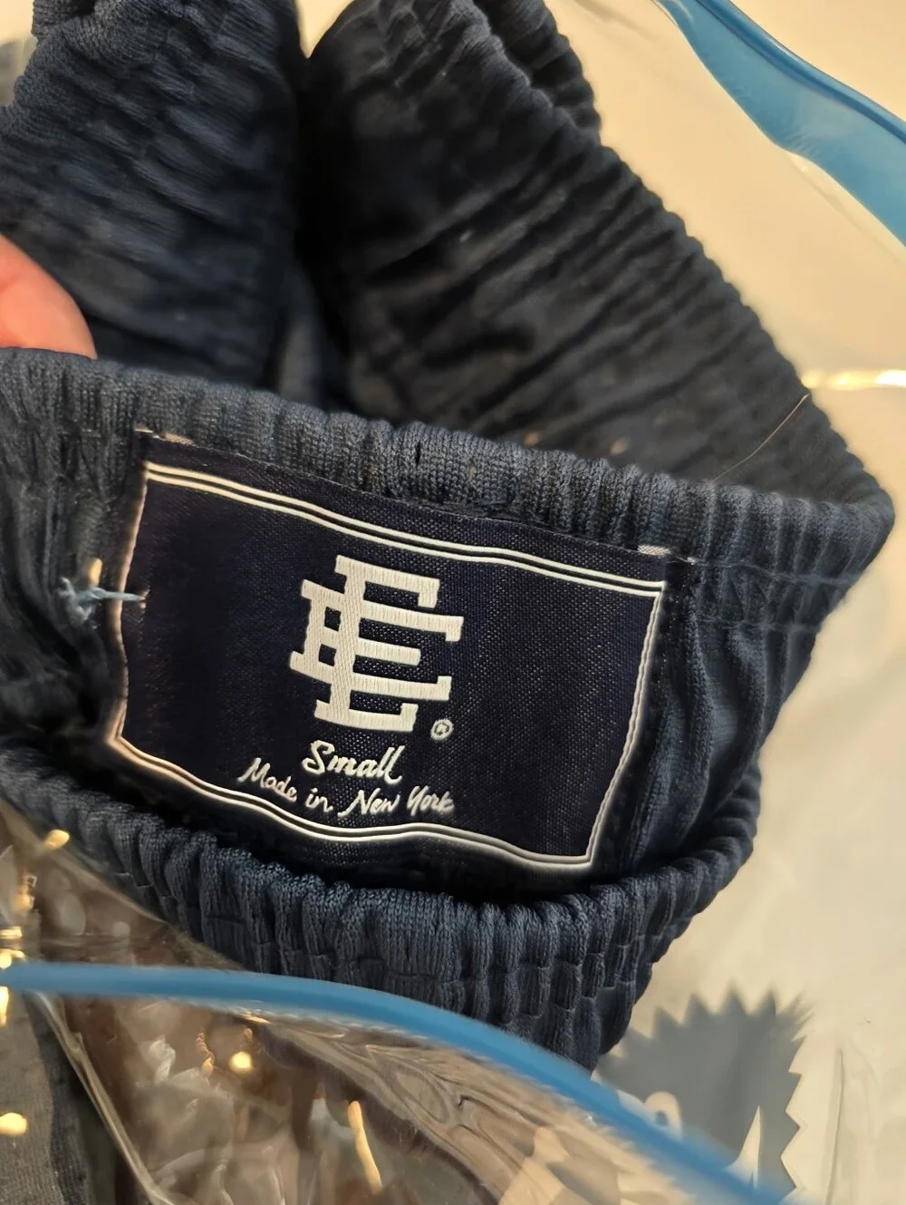ERIC EMANUEL- EE Basic Shorts- Bolt Pattern/Dark Denim/Yellow